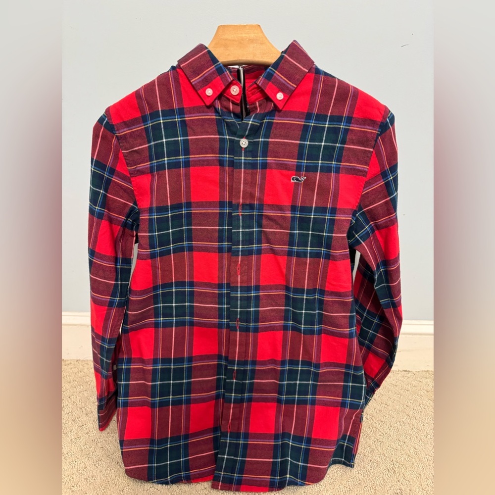 Red Vineyard Vines Boys Shirt